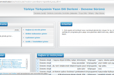 “TÜRKİYE TÜRKÇESİNİN YAZIN DİLİ DERLEMİ” PROJESİ