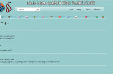 “DERLEM TABANLI ÇOK DİLLİ TÜRKÇE ÖĞRENİCİ SÖZLÜĞÜ” PROJESİ